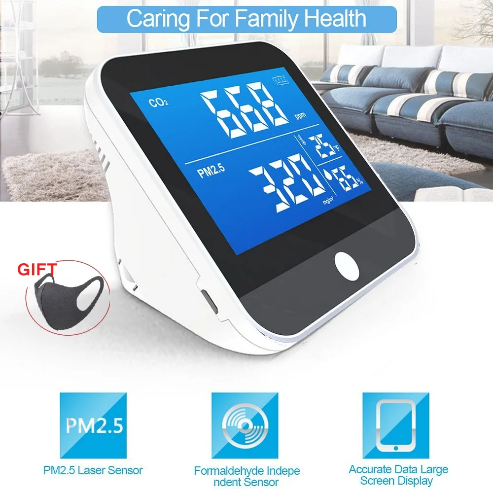 DM306D Air Quality Analysis Tester PM2.5/HCHO/TVOC Temperature Humidity Monitor Gas Detector Analyzer Measuring Tool Smog Meter
DM306D Air Quality Analysis Tester PM2.5/HCHO/TVOC Temperature Humidity Monitor Gas Detector Analyzer Measuring Tool Smog Meter