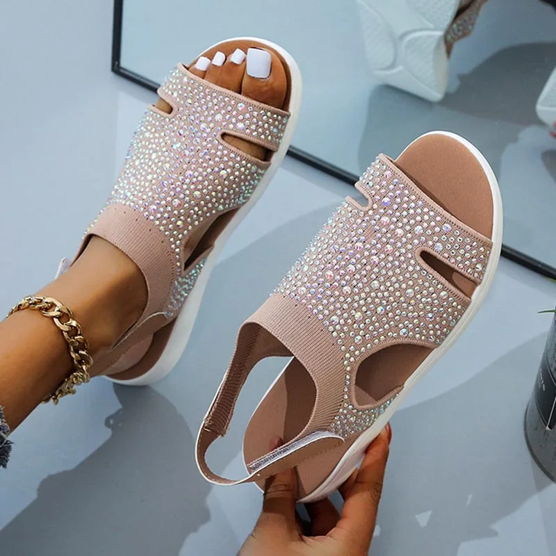 Summer Women Sandals Casual Platform Sandalias Crystal Open Toe Slip-On Solid Flats Chaussure Femme Beach Shoes for Women 2021
Summer Women Sandals Casual Platform Sandalias Crystal Open Toe Slip-On Solid Flats Chaussure Femme Beach Shoes for Women 2021