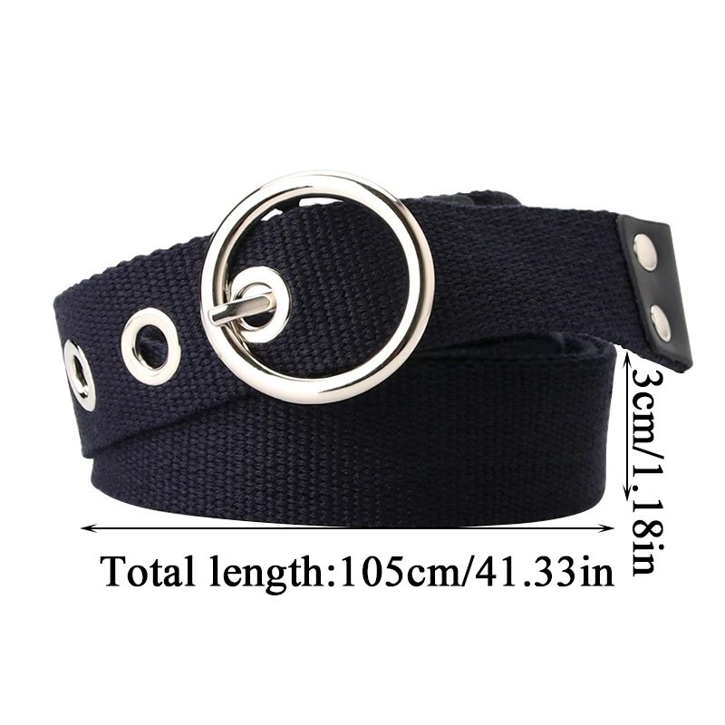 Unisex Fashion Canvas Belt Women Men Punk Style Single Grommet Hole Belts for Female Casual Solid Waist Strap Jeans Waistband
Unisex Fashion Canvas Belt Women Men Punk Style Single Grommet Hole Belts for Female Casual Solid Waist Strap Jeans Waistband
