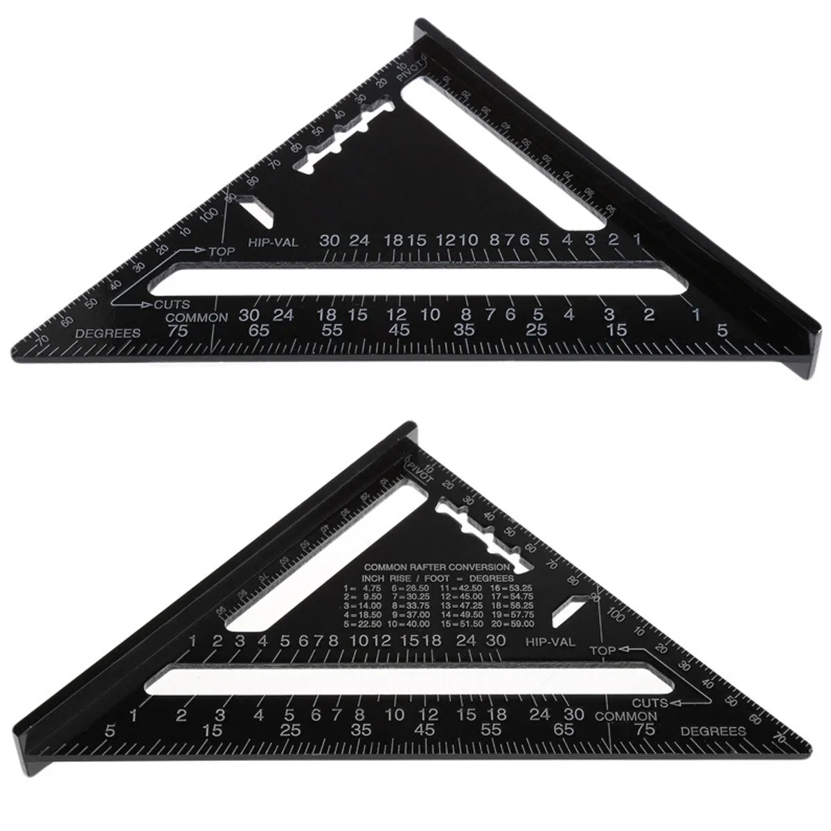 7\"/12\" Triangle Ruler Metric/Imperial System Aluminum Alloy Speed Square Roofing Triangle Marking Gauge Woodworking Measuring
7\"/12\" Triangle Ruler Metric/Imperial System Aluminum Alloy Speed Square Roofing Triangle Marking Gauge Woodworking Measuring