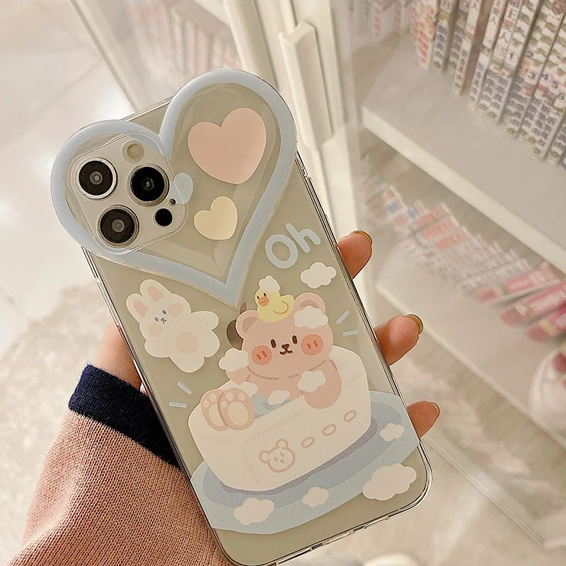 Love Clear Phone Case For iPhone 13 11 12 Pro Max XS XR X 7 8 Plus SE 2020 Cartoon Bathing Bear Shockproof Transparent Cover
Love Clear Phone Case For iPhone 13 11 12 Pro Max XS XR X 7 8 Plus SE 2020 Cartoon Bathing Bear Shockproof Transparent Cover