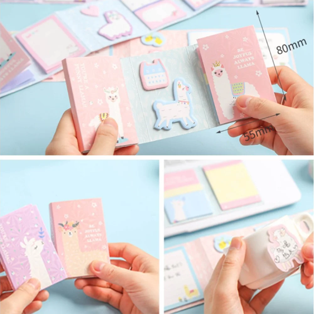 1pc Kawaii Alpaca Pattern Folding Memo Pad Memo Cartoon Sticker Message Writing Pad Notepad Index Paper Bookmark Cute Stationery 
1pc Kawaii Alpaca Pattern Folding Memo Pad Memo Cartoon Sticker Message Writing Pad Notepad Index Paper Bookmark Cute Stationery