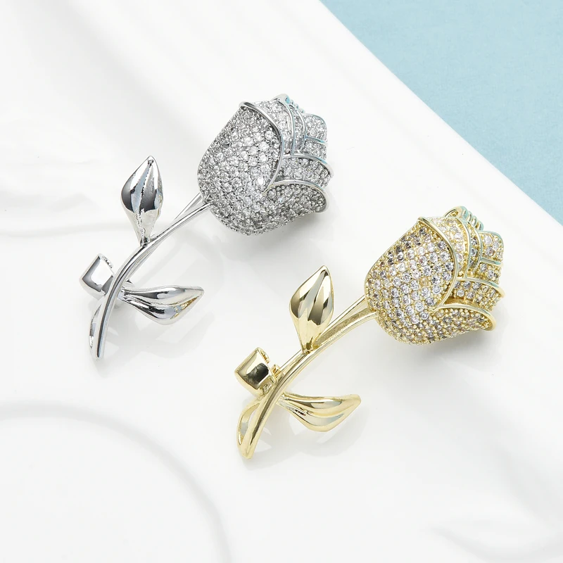 Wuil&baby Shining Rose Brooches Women Men Small Cubic Zircon 2-color Flower Party Office Brooch Pins Gifts
Wuil&baby Shining Rose Brooches Women Men Small Cubic Zircon 2-color Flower Party Office Brooch Pins Gifts
