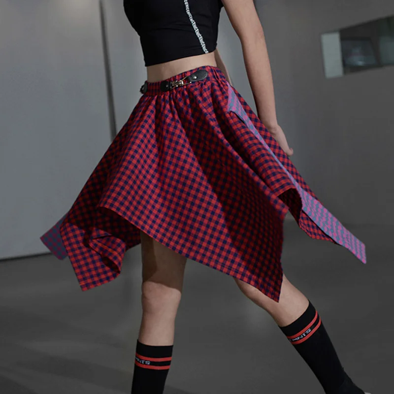 New Jazz Stage Performance Clothing Female High Waist Plaid Elastic Irregular Short Skirt Skirts Modern Practice Dress DWY4189
New Jazz Stage Performance Clothing Female High Waist Plaid Elastic Irregular Short Skirt Skirts Modern Practice Dress DWY4189