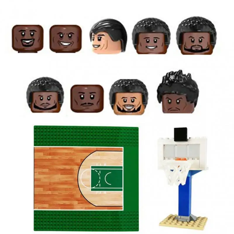 

Мини-фигурки из серии баскетбольных игроков, кубики Коби Брайант Яо Мин, Сборная модель «сделай сам», обучающая игрушка
