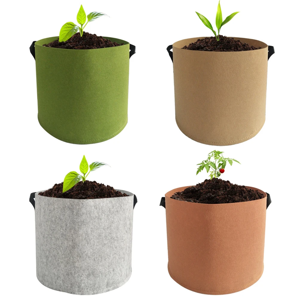 4 Pcs Plant Growing Bag Thickened Fabric Pots Planter Bags with Handle Straps Breathable Vegetable Reusable Pot Planter Bag
4 Pcs Plant Growing Bag Thickened Fabric Pots Planter Bags with Handle Straps Breathable Vegetable Reusable Pot Planter Bag
