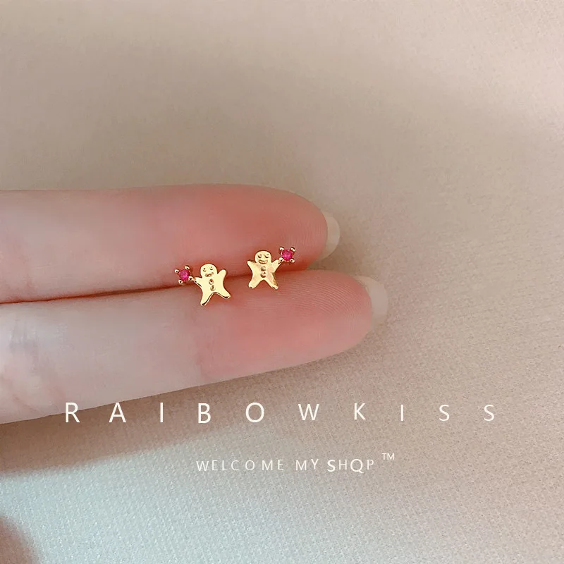 Cute Gingerbread Man Mini Earrings 2021 New Trendy Christmas Snowman Biscuit Man Earrings Simple Sleeping Invisible Earrings
Cute Gingerbread Man Mini Earrings 2021 New Trendy Christmas Snowman Biscuit Man Earrings Simple Sleeping Invisible Earrings