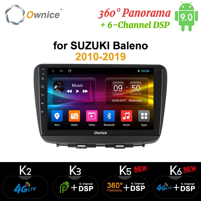 Ownice K3 K5 K6 для SUZUKI BALENO 2010-2017 2018 2019 SPDIF оптический автомобиль Android 9 0 радио gps стерео 2