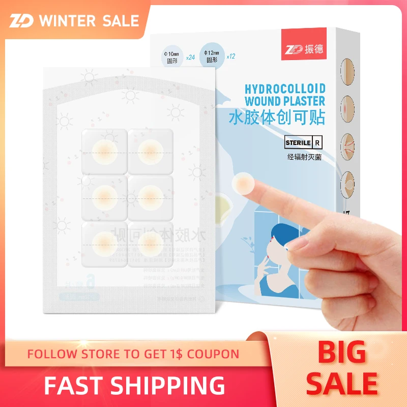 

ZHENDE 36PCS/BOX Acne Patch Medical Hydrocolloid Dressing Concealer Remove Acne Waterproof Invisible Band-Aid Applicable Makeup