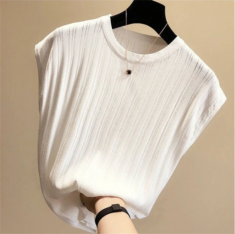 Women's Solid Color Round Neck Top T-shirt Women's Pullover New Style Pure Cotton T-shirt Casual Knitted Short-sleeved
Women's Solid Color Round Neck Top T-shirt Women's Pullover New Style Pure Cotton T-shirt Casual Knitted Short-sleeved