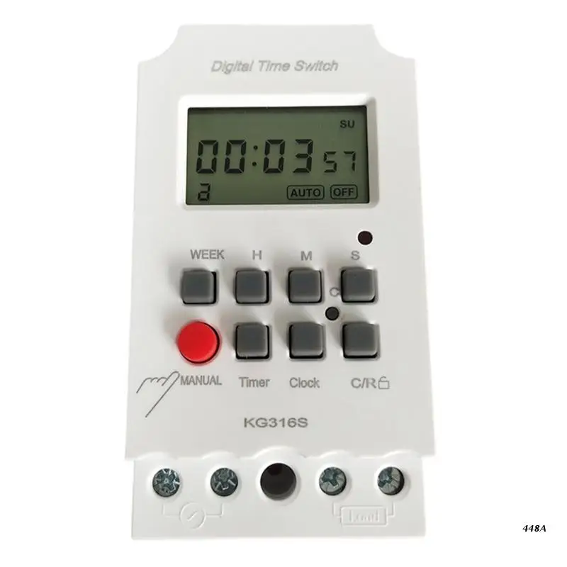 KG316S Micro‑Computer Timer LCD Display Programmable Digital Time Switch Second Control Timing 32 Groups On/Off 220V
KG316S Micro‑Computer Timer LCD Display Programmable Digital Time Switch Second Control Timing 32 Groups On/Off 220V