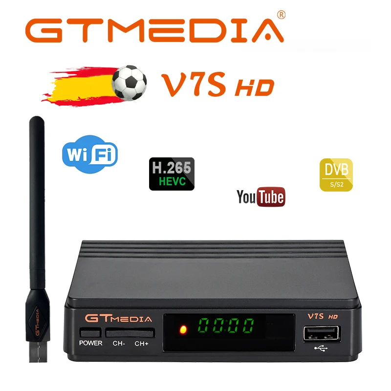 ТВ-приемник GTMEDIA V7S HD FTA DVB S2 с USB Wi-Fi питанием от сети Freesat, совместное использование декодера youtube
ТВ-приемник GTMEDIA V7S HD FTA DVB S2 с USB Wi-Fi питанием от сети Freesat, совместное использование декодера youtube