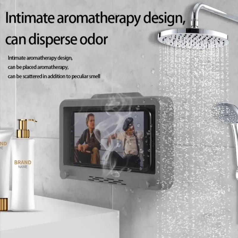 Creative Mobile Phone Holder 360° Rotatable Punch-free Wall-mounted Can Touch Screen Bathroom Waterproof Mobile Phone Box Bracke
Creative Mobile Phone Holder 360° Rotatable Punch-free Wall-mounted Can Touch Screen Bathroom Waterproof Mobile Phone Box Bracke