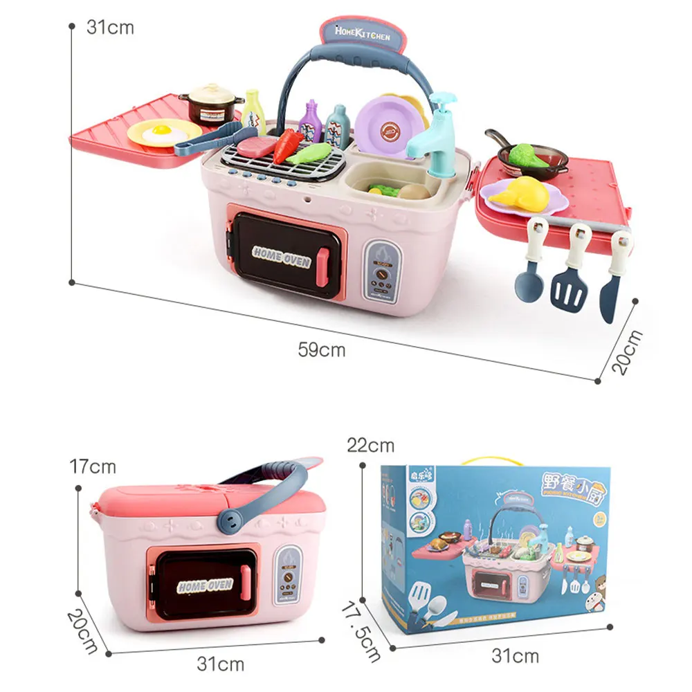 Kids Picnic Kitchen Playset Portable Pinic Basket With Music Light Pretend Cooking Oven Learning Stem Toys With Music For Child
Kids Picnic Kitchen Playset Portable Pinic Basket With Music Light Pretend Cooking Oven Learning Stem Toys With Music For Child