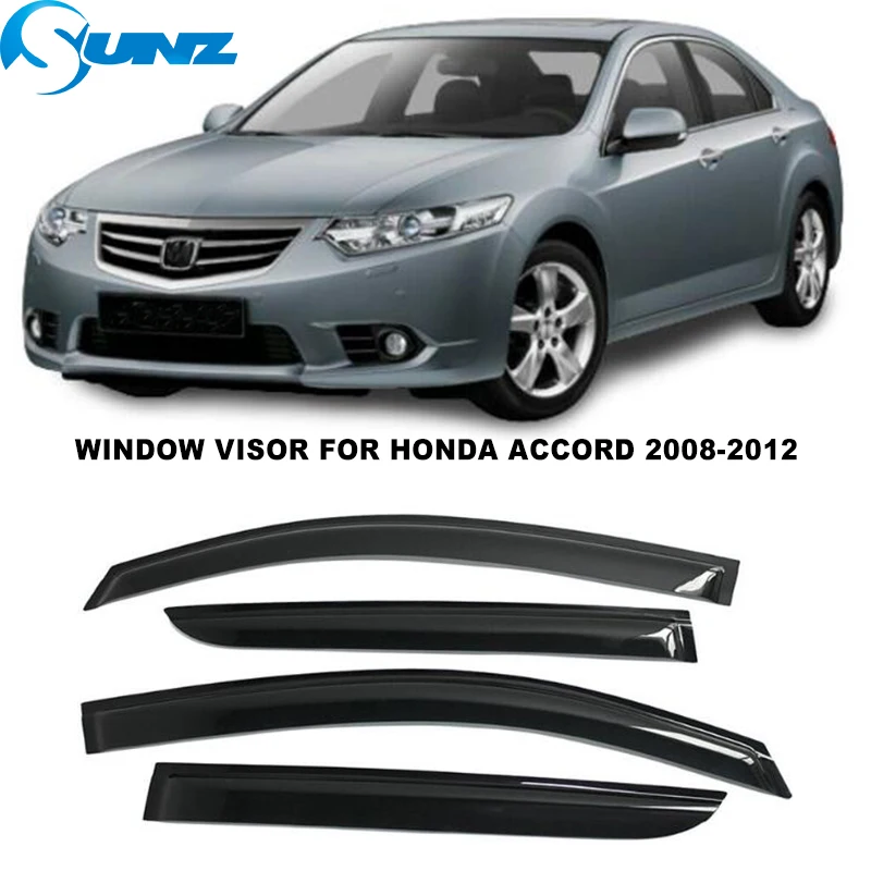 

Дефлектор боковых окон для Honda Accord 2008 2009 2010 2011 2012, черный экран для погоды, защита от солнца, дождя, дверной козырек, автомобильные аксессуары