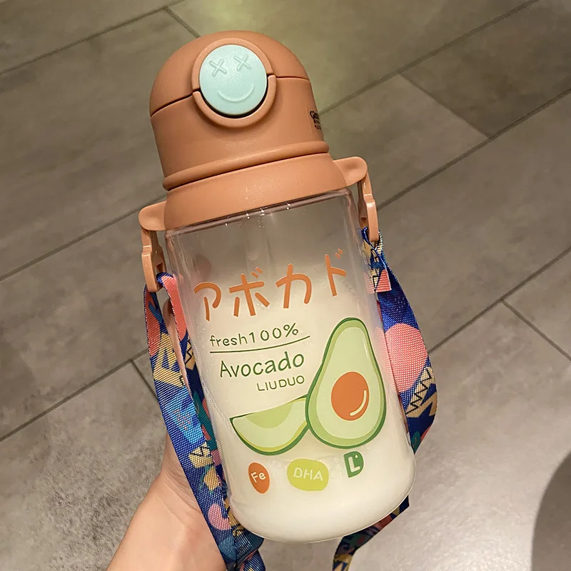 Large-capacity Children's Straw Bottle Plastic Silicone Strap Outdoor Water Cup Bullet Cover Cartoon Cute Student Portable Cup
Large-capacity Children's Straw Bottle Plastic Silicone Strap Outdoor Water Cup Bullet Cover Cartoon Cute Student Portable Cup