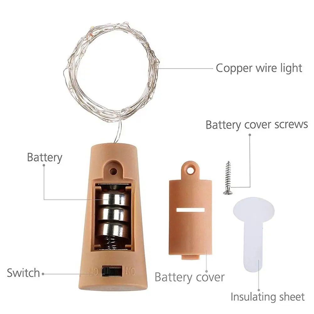 2m 20 LED Mini Bottle Stopper Lamp String Cork Shaped String Light Festival Party Wedding Decorative Lamp
2m 20 LED Mini Bottle Stopper Lamp String Cork Shaped String Light Festival Party Wedding Decorative Lamp