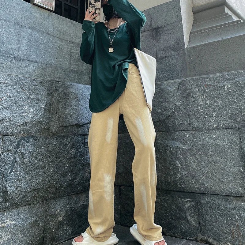 2021 Women clothing mom jeans high waist y2k jeans wide leg jeans Casual jeans Khaki jeans Tie dye jeans straight leg jeans
2021 Women clothing mom jeans high waist y2k jeans wide leg jeans Casual jeans Khaki jeans Tie dye jeans straight leg jeans