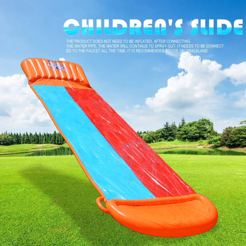 PVC Water Slide Single Or Double Surf Water Slide Outdoor Lawn Sprinkler Mat Kids Water Game Toys With Connecting Hose
PVC Water Slide Single Or Double Surf Water Slide Outdoor Lawn Sprinkler Mat Kids Water Game Toys With Connecting Hose
