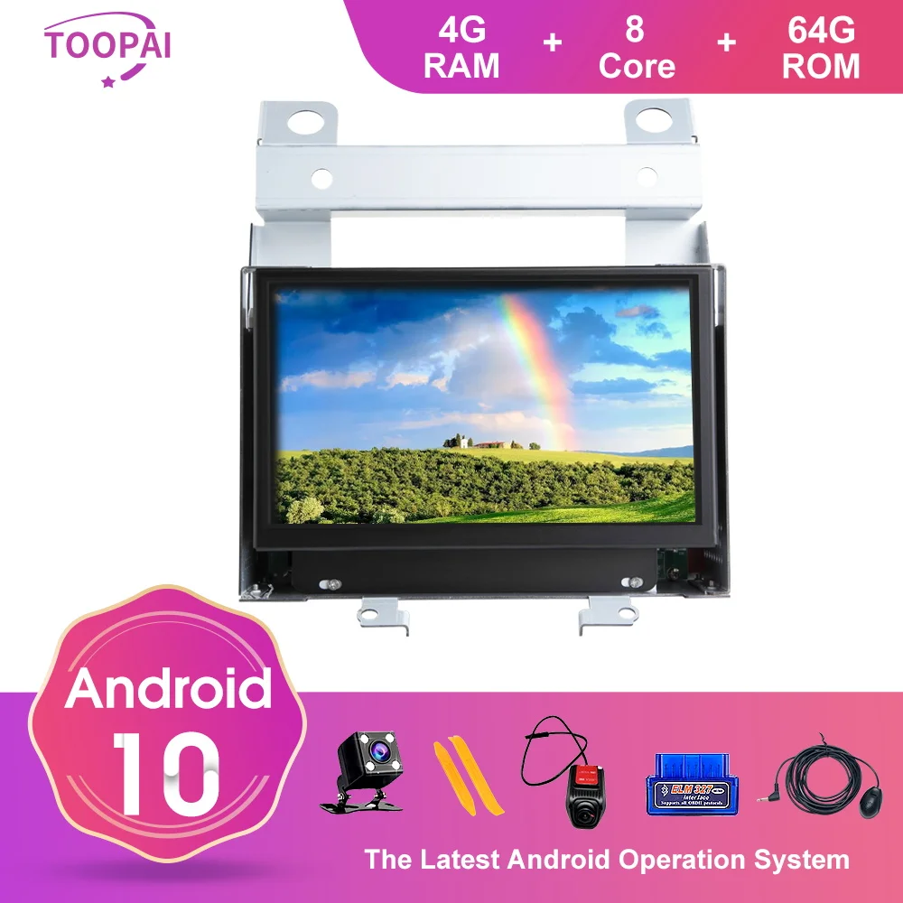 Автомобильный мультимедийный плеер TOOPAI Android 10 для Land Rover Freelander 2 2007 2008 2009 2010 2011 2012
