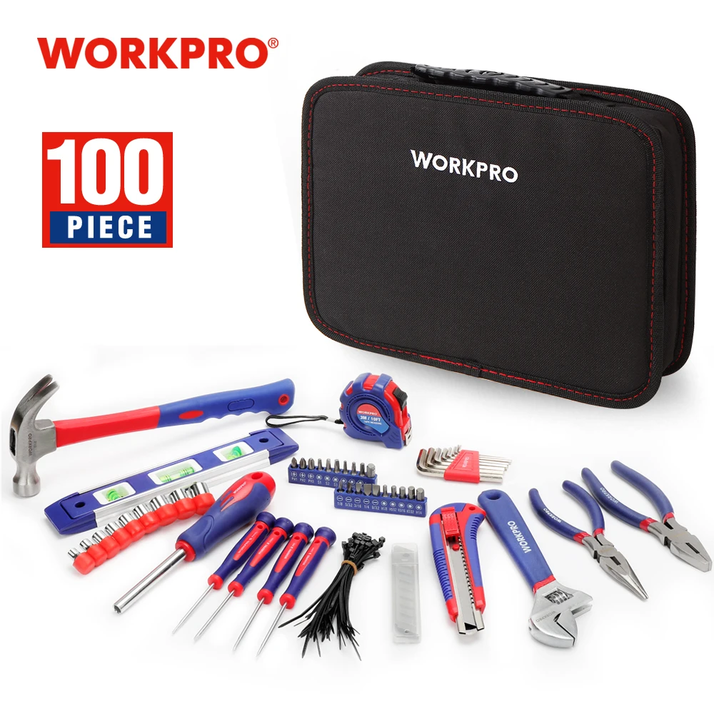 Набор бытовых инструментов WORKPRO 100 408 шт. комплект гаечных ключей с храповым