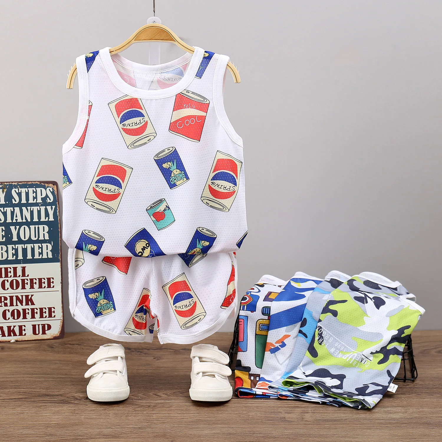 Summer Children Vest Suit 2-8Y Kid Boy Thin Mesh Breathable Clothes Sleeveless Polyester Top Shorts Baby Quick Drying Sportswear
Summer Children Vest Suit 2-8Y Kid Boy Thin Mesh Breathable Clothes Sleeveless Polyester Top Shorts Baby Quick Drying Sportswear