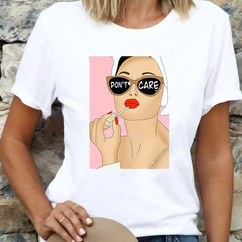 Women Cartoon Make Up Funny Trend Ladies T Top Shirt Kawaii Lady Print Female Graphic Fashion Tee Short Sleeve T-Shirts
Women Cartoon Make Up Funny Trend Ladies T Top Shirt Kawaii Lady Print Female Graphic Fashion Tee Short Sleeve T-Shirts
