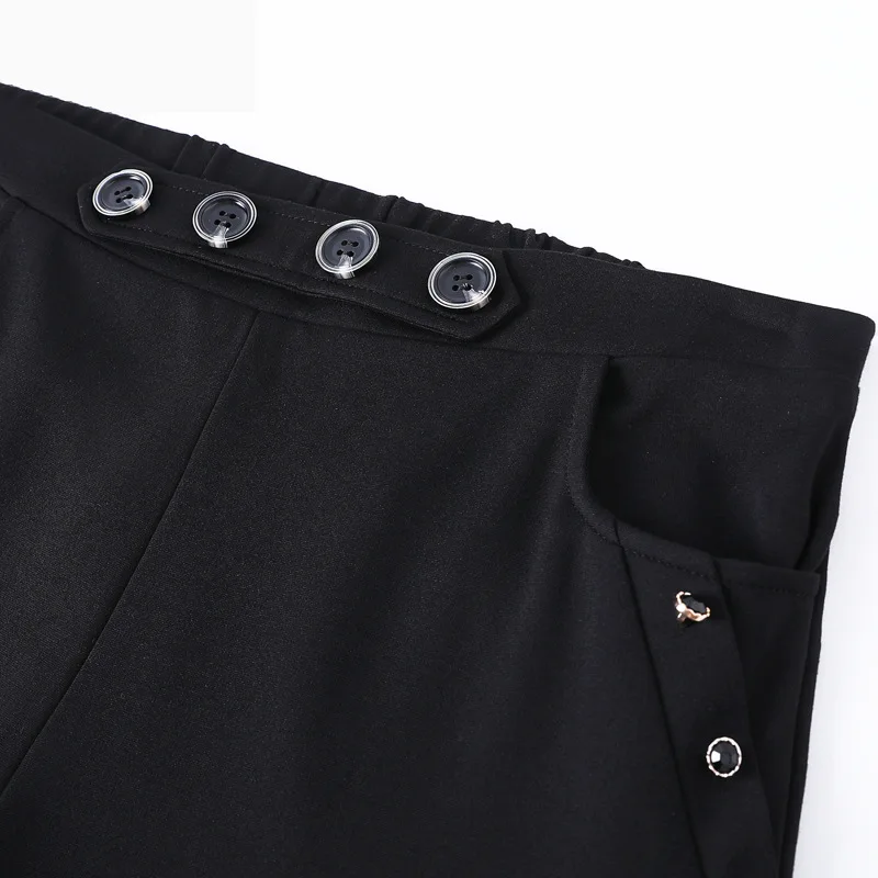 Thin 4XL To 10XL Extra-large Women Trousers Buttons High Waist Pencil Pants Spring Fall Black Casual Pantalones De Mujer T20660K
Thin 4XL To 10XL Extra-large Women Trousers Buttons High Waist Pencil Pants Spring Fall Black Casual Pantalones De Mujer T20660K