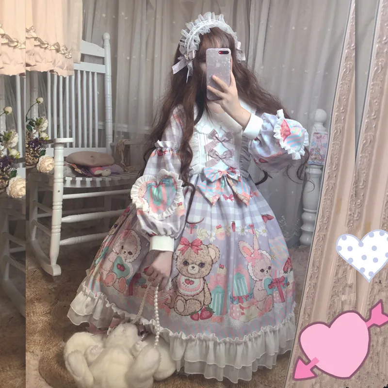 Princess tea party sweet lolita dress vintage lace bowknot cute printing victorian dress kawaii girl gothic lolita op loli cos
Princess tea party sweet lolita dress vintage lace bowknot cute printing victorian dress kawaii girl gothic lolita op loli cos