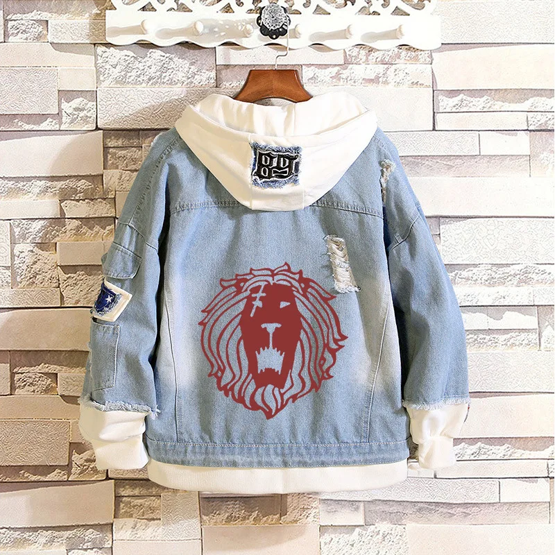 Anime The Seven Deadly Sins Meliodas Cosplay costume Denim Jacket Hoodie Pullovers Sweatshirt Fleeces Costume 
Anime The Seven Deadly Sins Meliodas Cosplay costume Denim Jacket Hoodie Pullovers Sweatshirt Fleeces Costume