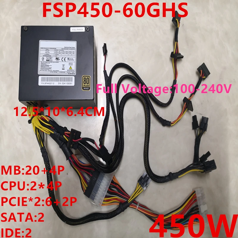 Новый оригинальный PSU для FSP 80plus Бронзовый SFX MS450 450 Вт импульсный источник питания FSP450-60GHS ST45SF
Новый оригинальный PSU для FSP 80plus Бронзовый SFX MS450 450 Вт импульсный источник питания FSP450-60GHS ST45SF