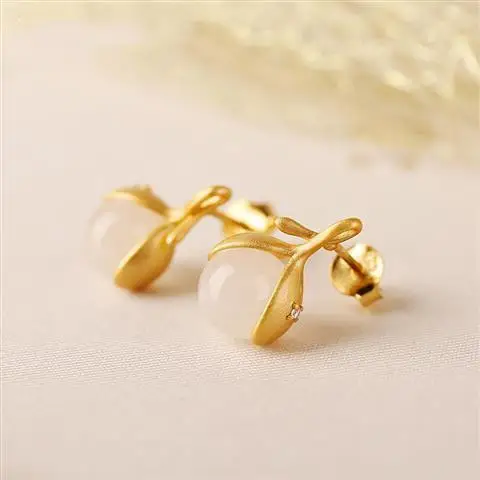 Natural Jade S925 Sterling Silver Hetian Jade Inlaid Jue Suet Women's mm round Beads Pea Pod Stud Earrings Artistic Earrings
Natural Jade S925 Sterling Silver Hetian Jade Inlaid Jue Suet Women's mm round Beads Pea Pod Stud Earrings Artistic Earrings