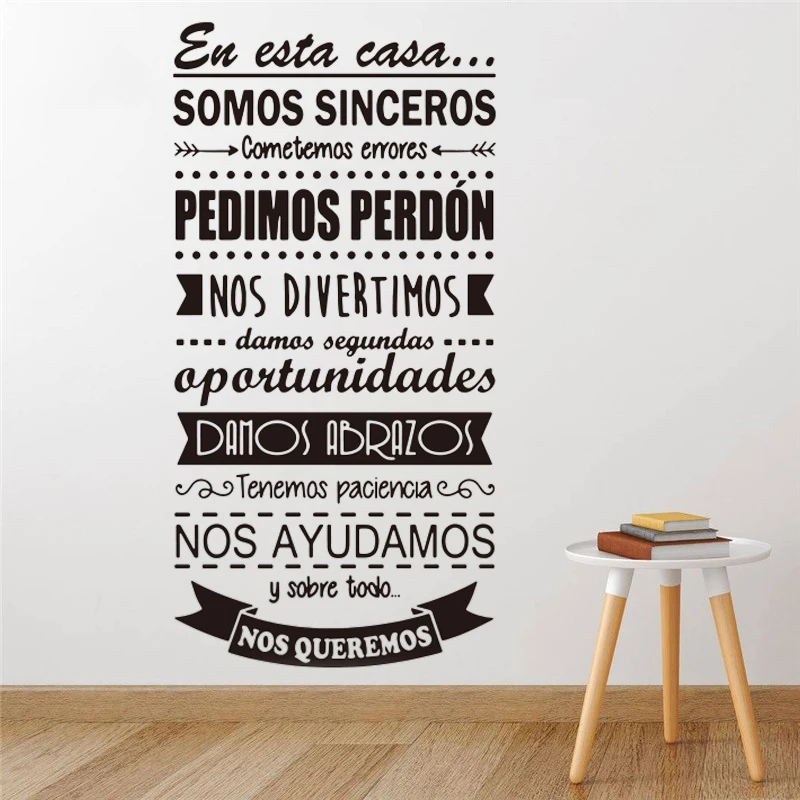 Spanish In This House Rule Wall Sticker Kids Room Bedoom Spanish EN AQUESTA CASA Family Love Quote Wall Decal Vinyl Decor RU148
Spanish In This House Rule Wall Sticker Kids Room Bedoom Spanish EN AQUESTA CASA Family Love Quote Wall Decal Vinyl Decor RU148