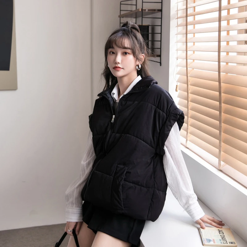 LANMREM new black turn-down collar large size streetwear with zipper all-match warm cotton jacket vest for female fashion 2A1479
LANMREM new black turn-down collar large size streetwear with zipper all-match warm cotton jacket vest for female fashion 2A1479