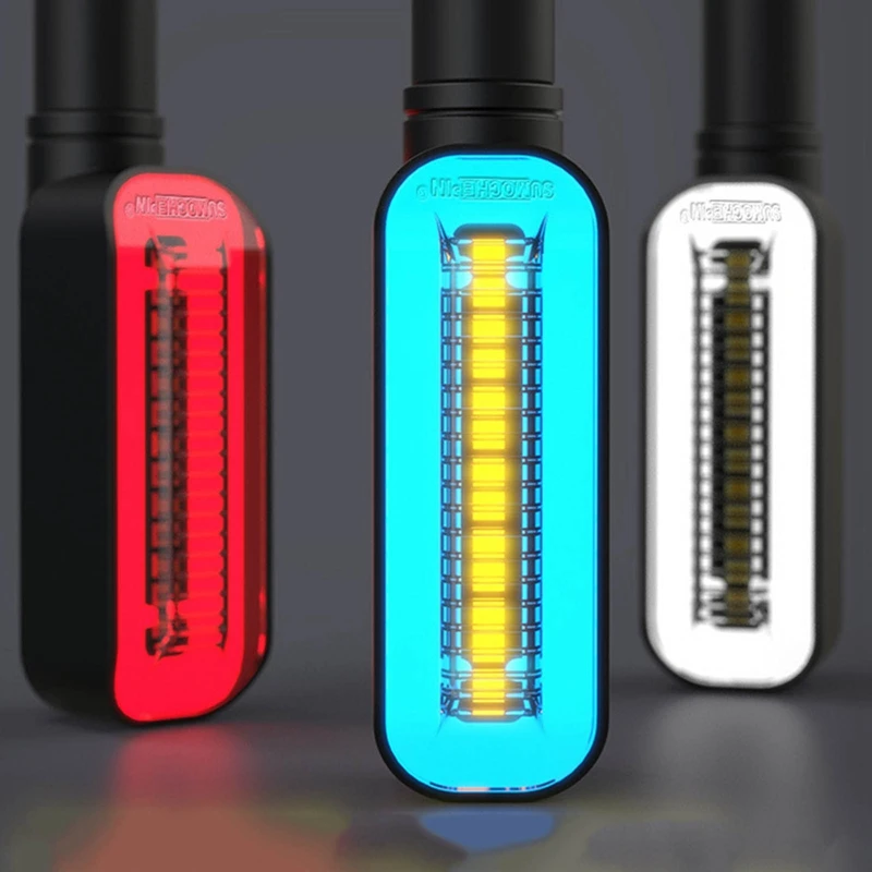 1 Pair Motorcycle LED Turn Signal Flowing Water Motorbike Flashing Light Scooter Autobike Bike Turn Indicators Blue/Red/White
1 Pair Motorcycle LED Turn Signal Flowing Water Motorbike Flashing Light Scooter Autobike Bike Turn Indicators Blue/Red/White
