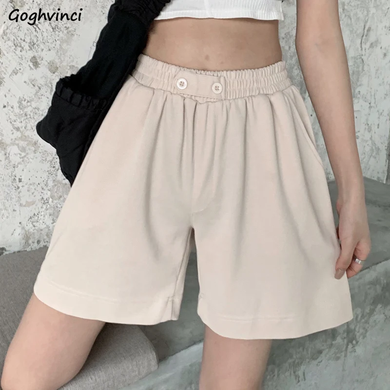 Shorts Women Summer Design Elastic Waist Button Baggy All-match Solid Empire Jogger Fashion Ulzzang Femme Short-trousers Chic
Shorts Women Summer Design Elastic Waist Button Baggy All-match Solid Empire Jogger Fashion Ulzzang Femme Short-trousers Chic