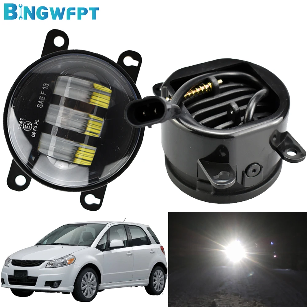 

High Quality H11 Fog Lamp Assembly Fog Lights Aluminium For Suzuki SX4 (EY, GY) 2006-2014 DRL LED 12V