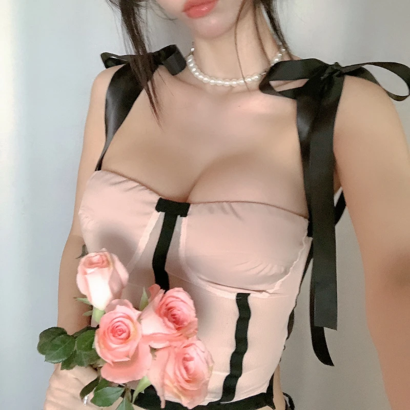 Праздничные костюмы, Весенняя Красивая спина, короткая кофта, бант, шелковые бретельки, сексуальная внутренняя и внешняя одежда
Праздничные костюмы, Весенняя Красивая спина, короткая кофта, бант, шелковые бретельки, сексуальная внутренняя и внешняя одежда