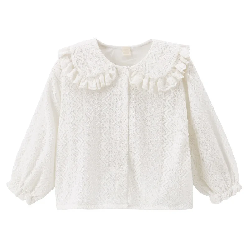 Children's Shirt 2021 Spring New Lace Girls' Shirt Top Fashion Popular Long Sleeves 
Children's Shirt 2021 Spring New Lace Girls' Shirt Top Fashion Popular Long Sleeves