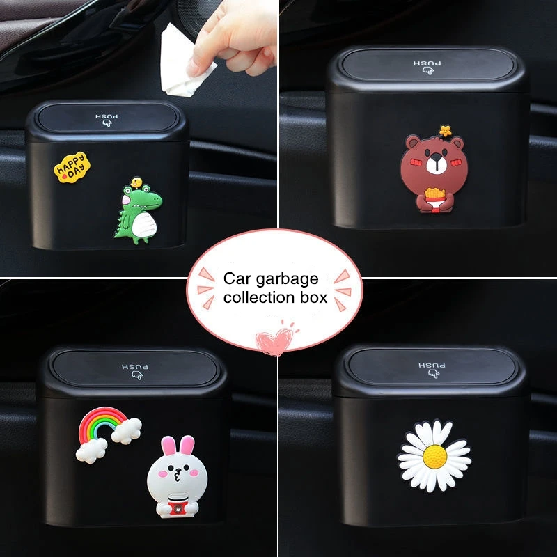 3D Cute Cartoon Car Rubbish Box Flip Lid Dustbin Trash Can in Car Plastic Accessories Waste Organizer Box Container Car Bin Bag
3D Cute Cartoon Car Rubbish Box Flip Lid Dustbin Trash Can in Car Plastic Accessories Waste Organizer Box Container Car Bin Bag