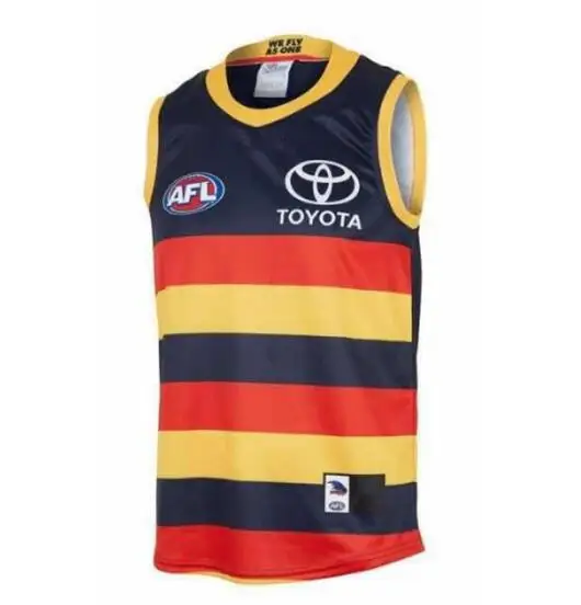 2019 AFL ADELAIDE CROWS домашний трикотаж размер S 3XL|Майки для регби| |