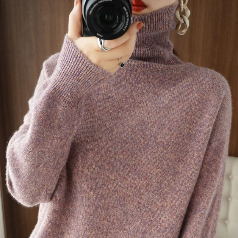 2021 autumn and winter new high-neck pure sweater ladies loose lazy wind outer wear thick knit sweater ladies inner base shirt
2021 autumn and winter new high-neck pure sweater ladies loose lazy wind outer wear thick knit sweater ladies inner base shirt
