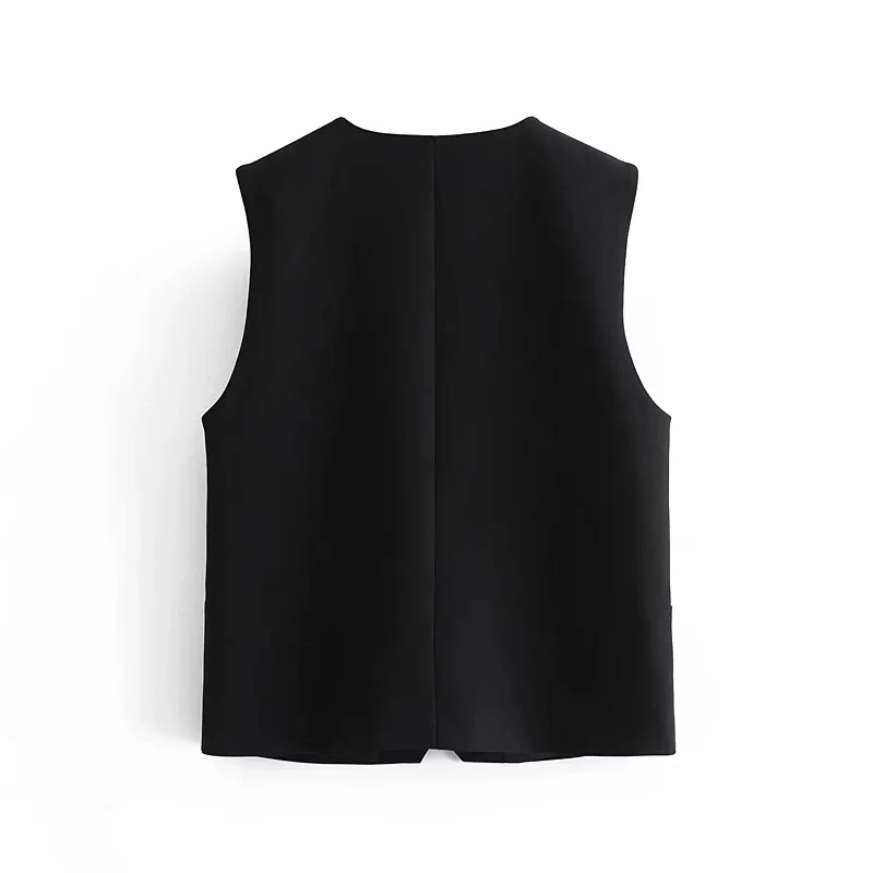 Za Women's Blazers Vest Jackets Feminino Workwear Ladies Office Blazer Sleeveless Solid Elegant Thin Waistcoat Single Breasted 
Za Women's Blazers Vest Jackets Feminino Workwear Ladies Office Blazer Sleeveless Solid Elegant Thin Waistcoat Single Breasted
