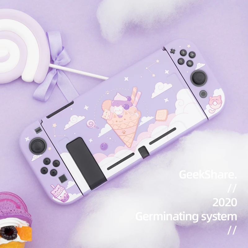 Мягкий чехол из ТПУ для Nintendo Switch, с изображением мороженого, кота, фиолетового звездного неба
Мягкий чехол из ТПУ для Nintendo Switch, с изображением мороженого, кота, фиолетового звездного неба
