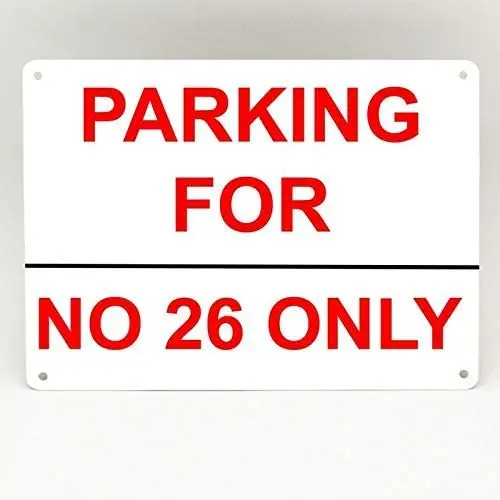 Parking for Personalised Your Number Bar Pub Garage Diner Cafe Home Wall Decor Art Aluminum Signs, 8" W x 12" H
Parking for Personalised Your Number Bar Pub Garage Diner Cafe Home Wall Decor Art Aluminum Signs, 8" W x 12" H