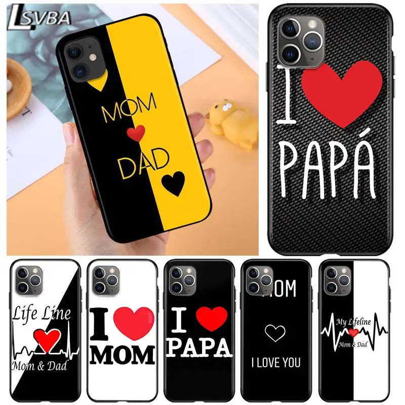 Love Mom and Dad for Apple iPhone 12 Pro Max Mini 11 Pro XS Max X XR 6S 6 7 8 Plus 5S SE2020 Soft Black Phone Case
Love Mom and Dad for Apple iPhone 12 Pro Max Mini 11 Pro XS Max X XR 6S 6 7 8 Plus 5S SE2020 Soft Black Phone Case