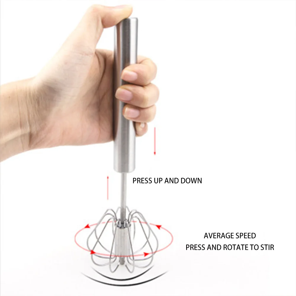 1 PC Egg Beater 304 Semi-Automatic Stainless Steel Egg Whisk Manual Hand Mixer Self Turning Egg Stirrer Kitchen Tools
1 PC Egg Beater 304 Semi-Automatic Stainless Steel Egg Whisk Manual Hand Mixer Self Turning Egg Stirrer Kitchen Tools
