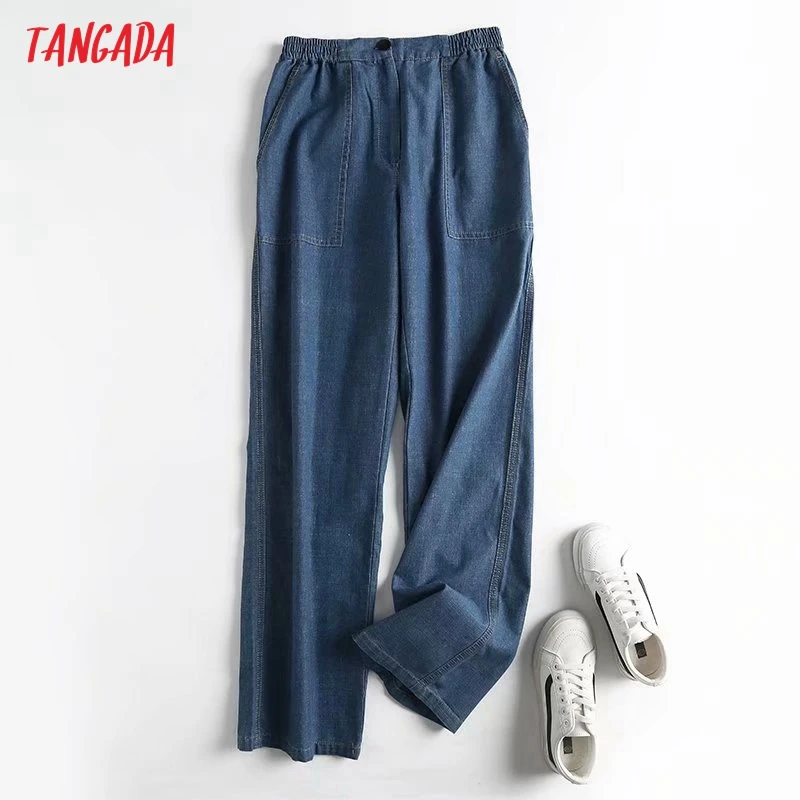 FAKUNTN Tangada 2021 Fashion Women High Quality Loose Jeans Pants Long Trousers Strethy Waist Pockets Buttons Female Pants 4C144
FAKUNTN Tangada 2021 Fashion Women High Quality Loose Jeans Pants Long Trousers Strethy Waist Pockets Buttons Female Pants 4C144