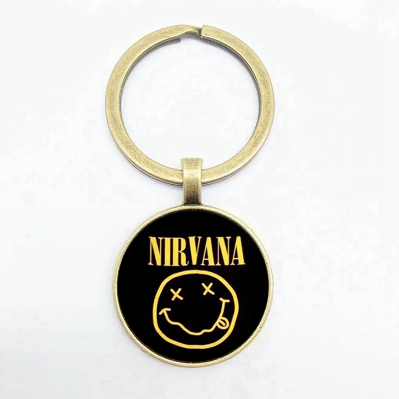 Popular Rock Band Smiley Keychain Smiley Pattern Round Glass Pendant Keychain Rock Fan Favorite Accessory
Popular Rock Band Smiley Keychain Smiley Pattern Round Glass Pendant Keychain Rock Fan Favorite Accessory