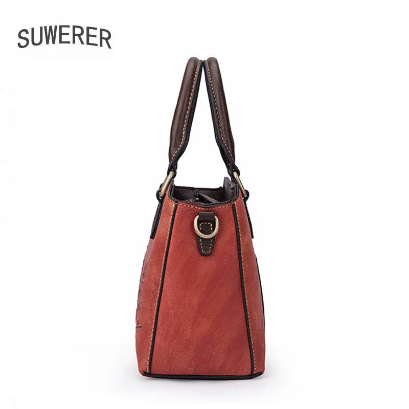SUWERER New Women Genuine Leather bags real cowhide leather shoulder bag women luxury handbag leather fashion Embossing bag
SUWERER New Women Genuine Leather bags real cowhide leather shoulder bag women luxury handbag leather fashion Embossing bag